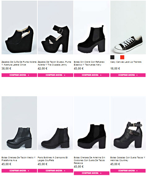 boohoo shoes zapatos