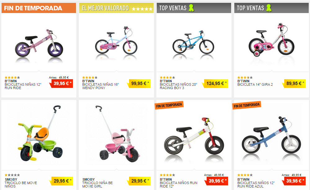 decathlon bicis niños