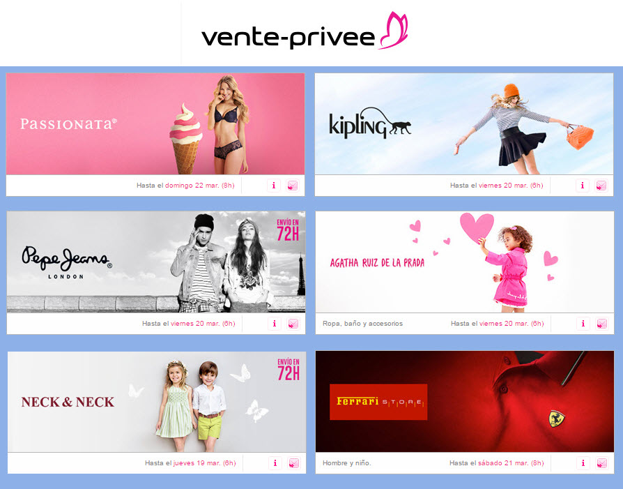 ventas privadas de ropa 2015