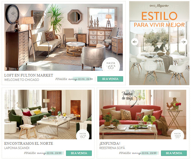 ventas privadas muebles 2015